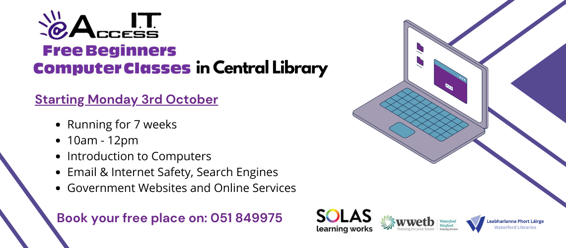 Beginners Computer Classes - Waterford City & County Library Service